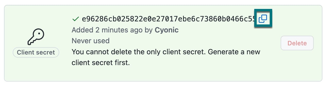 Generate client secret